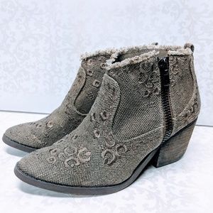 Naughty Monkey Embroidered Cowboy Booties